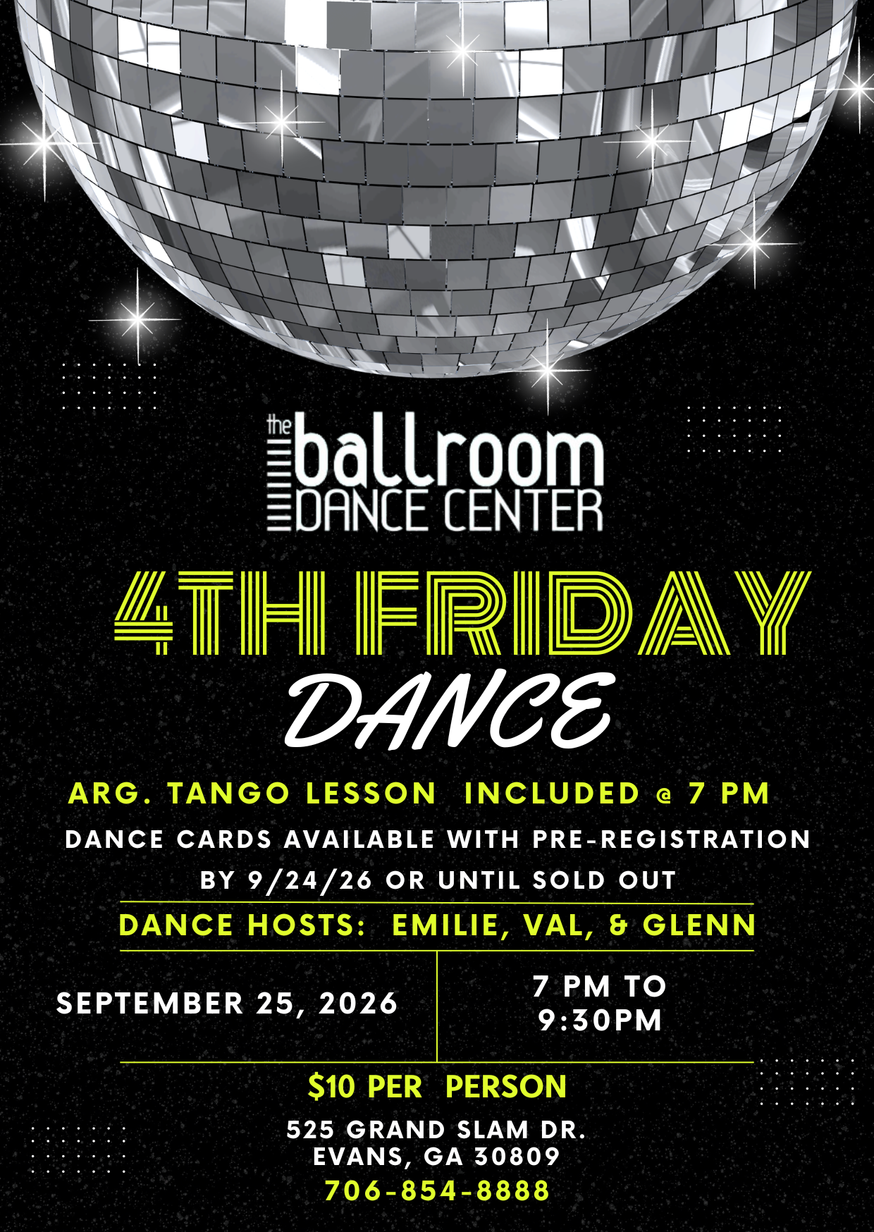 7 - 4th Friday September 2026 Dance PNG Flyer